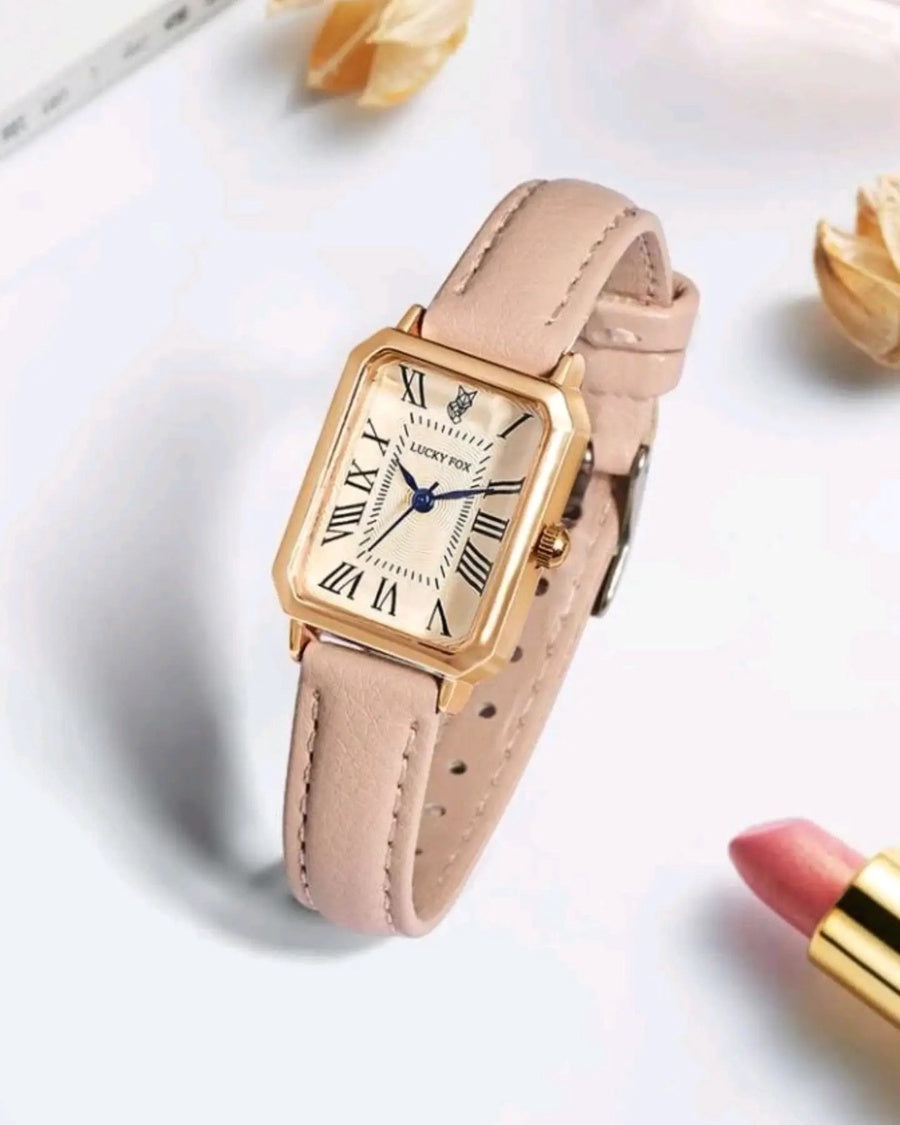 'نسائية' Lucky Fox Rose Rectangulaire + توصيل مجاني🚚