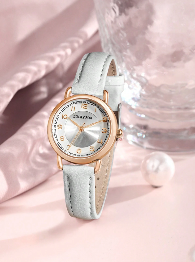 'نسائية' Lucky Fox Blanc Rond + توصيل مجاني🚚