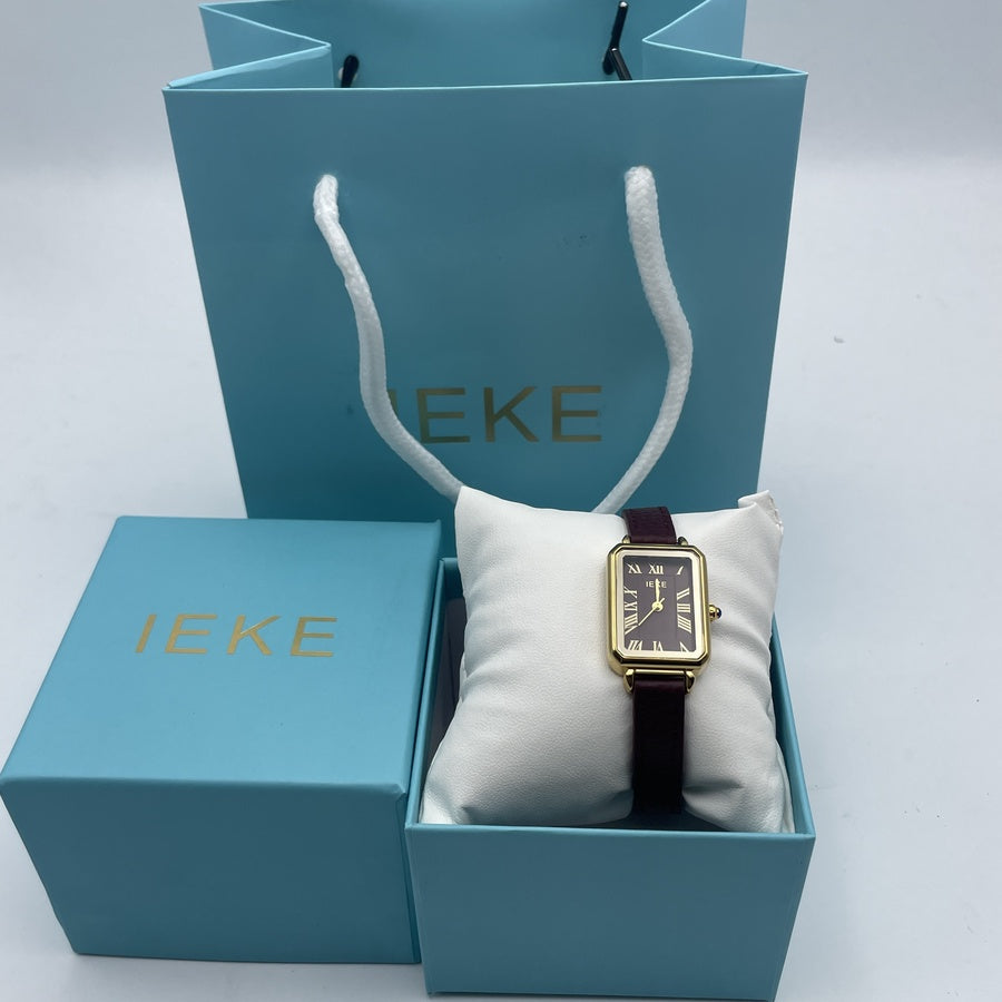 'نسائية' IEKE 'ORIGINAL' Care chiffres Romains N798 ساعات ( + توصيل مجاني🚚 + العلبة وكيس IEKE