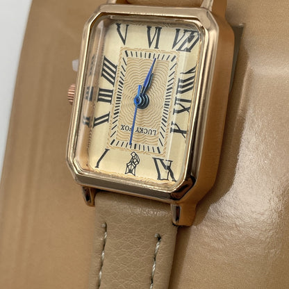 'نسائية' Lucky Fox Baige Rectangulaire + توصيل مجاني🚚