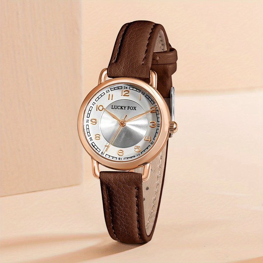 'نسائية' Lucky Fox Marron Rond + توصيل مجاني🚚