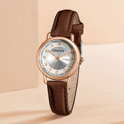 'نسائية' Lucky Fox Marron Rond + توصيل مجاني🚚