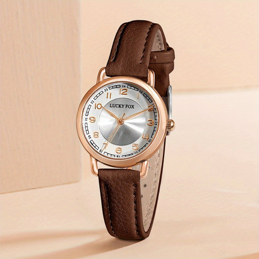 'نسائية' Lucky Fox Marron Rond + توصيل مجاني🚚